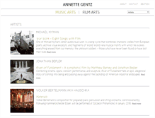 Tablet Screenshot of annettegentz.com